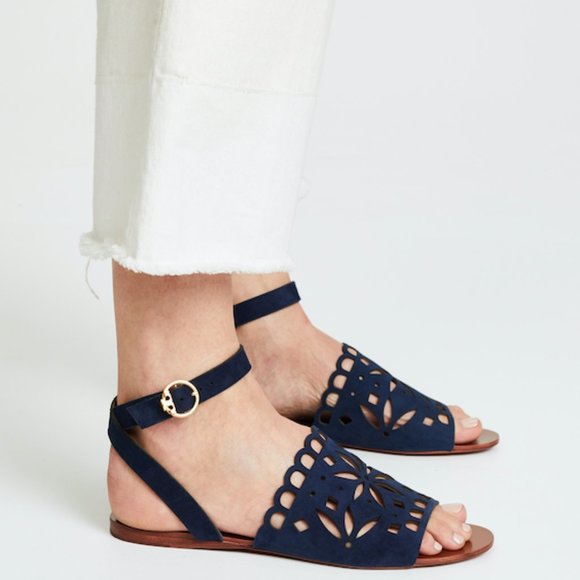 tory burch may perforated espadrille flat